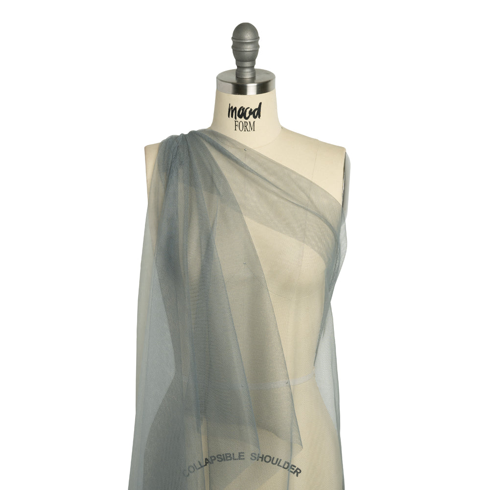 Polyester Tulle - Steel Gray - Designer Deadstock Polyester Tulle - Steel Gray - Designer Deadstock