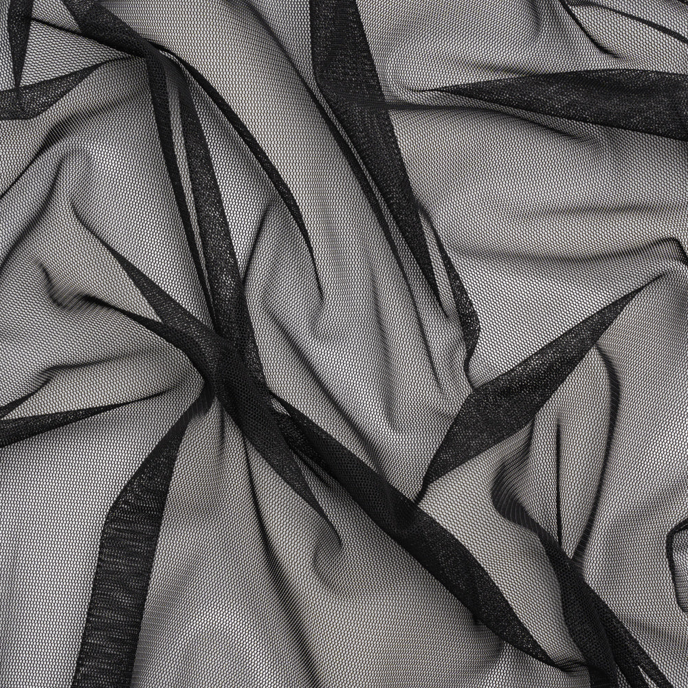 Polyester Mesh - Black - Designer Deadstock Polyester Mesh - Black - Designer Deadstock
