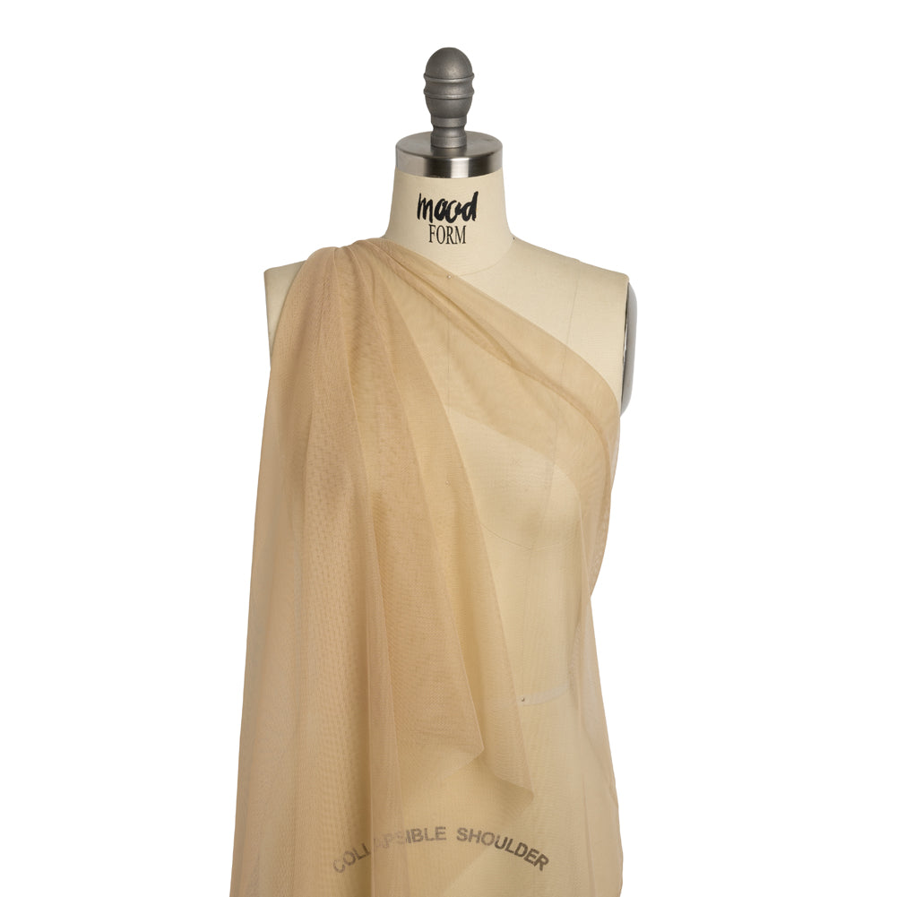 Polyester Tulle - Sand - Designer Deadstock Polyester Tulle - Sand - Designer Deadstock