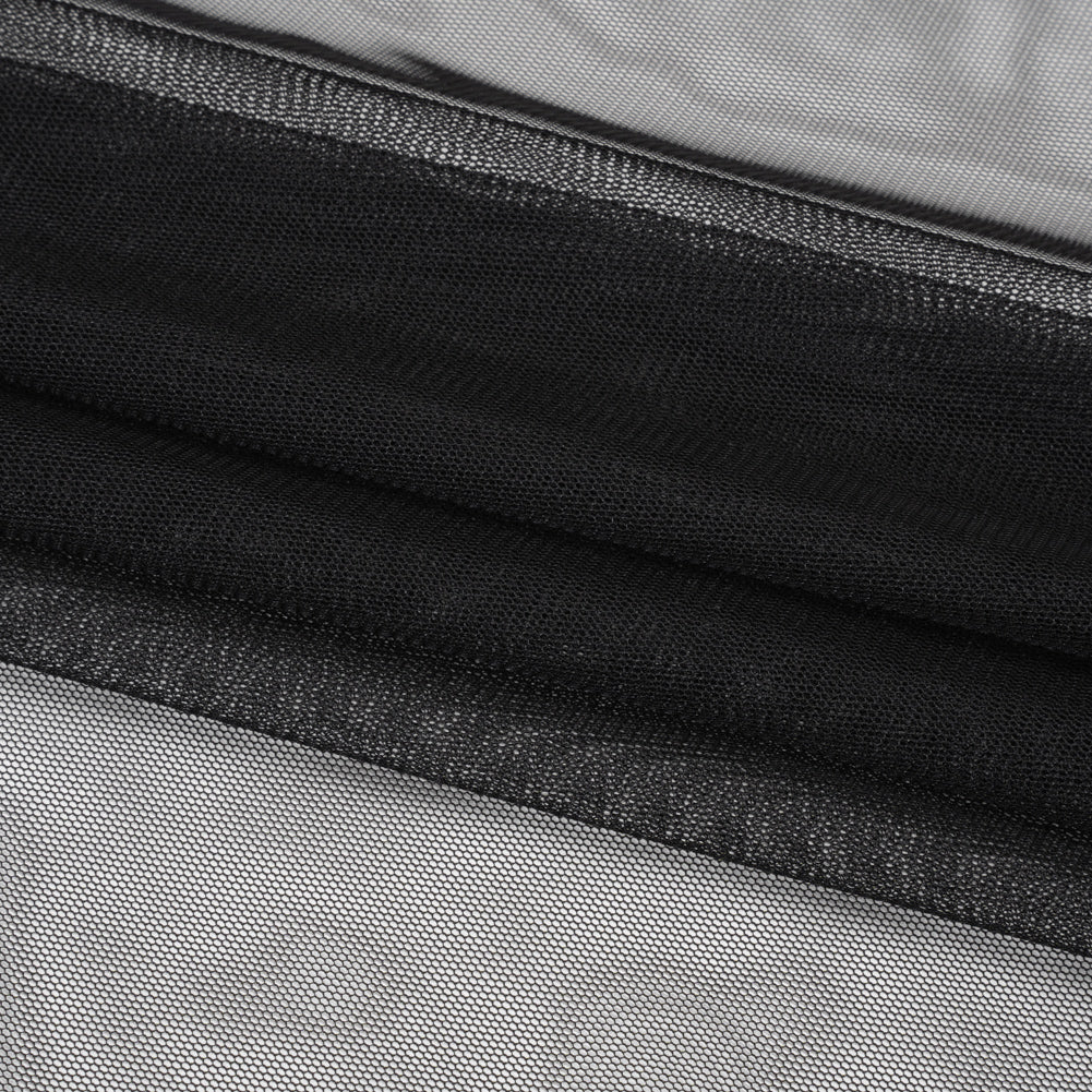 Crisp Polyester Tulle - Black - Designer Deadstock Crisp Polyester Tulle - Black - Designer Deadstock