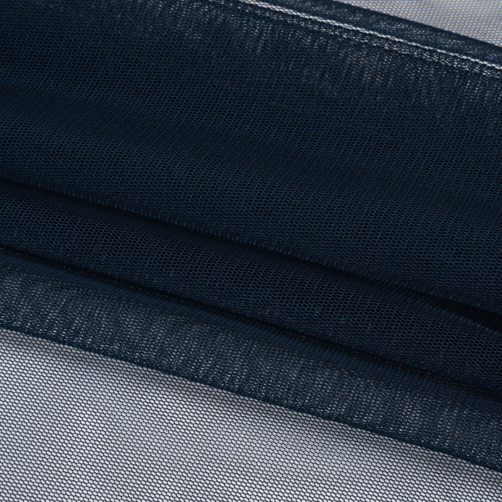 Polyester Tulle - Navy - Designer Deadstock - Folded Polyester Tulle - Navy - Designer Deadstock - Folded