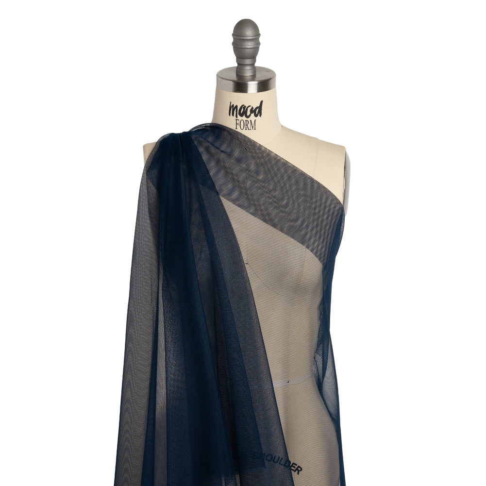 Polyester Tulle - Navy - Designer Deadstock - Drape Polyester Tulle - Navy - Designer Deadstock - Drape
