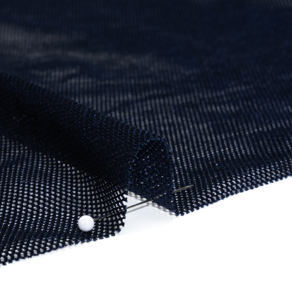 Mesh Velour - Navy - Designer Deadstock - Detail Mesh Velour - Navy - Designer Deadstock - Detail