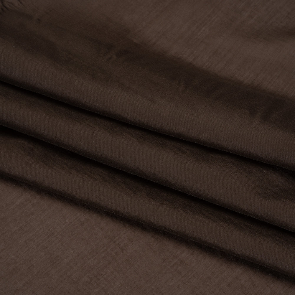 Lyocell and Polyester Lightweight Shirting - Chocolate Brown - Designer Deadstock Lyocell and Polyester Lightweight Shirting - Chocolate Brown - Designer Deadstock
