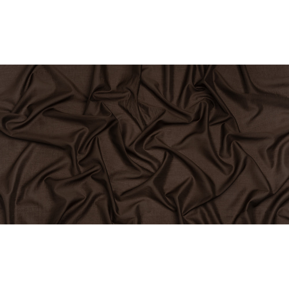 Lyocell and Polyester Lightweight Shirting - Chocolate Brown - Designer Deadstock Lyocell and Polyester Lightweight Shirting - Chocolate Brown - Designer Deadstock