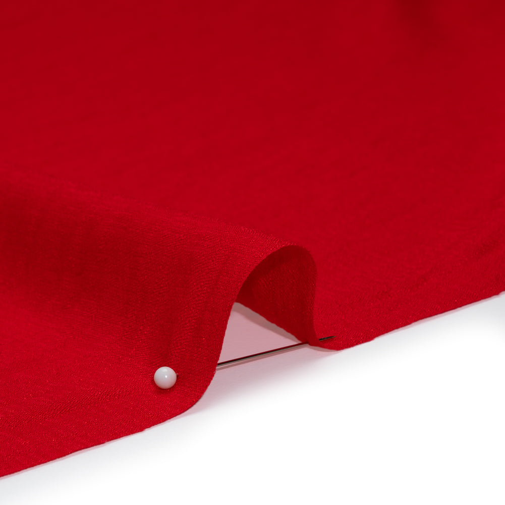 Viscose and Nylon Dobby - Red Geometric - Designer Deadstock - Detail Viscose and Nylon Dobby - Red Geometric - Designer Deadstock - Detail