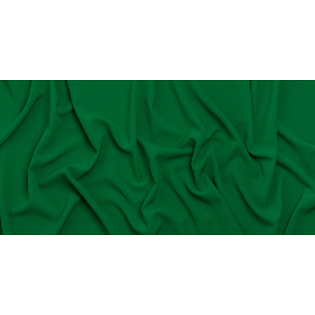 Stretch Polyester Crepe - Emerald Green - Designer Deadstock Stretch Polyester Crepe - Emerald Green - Designer Deadstock