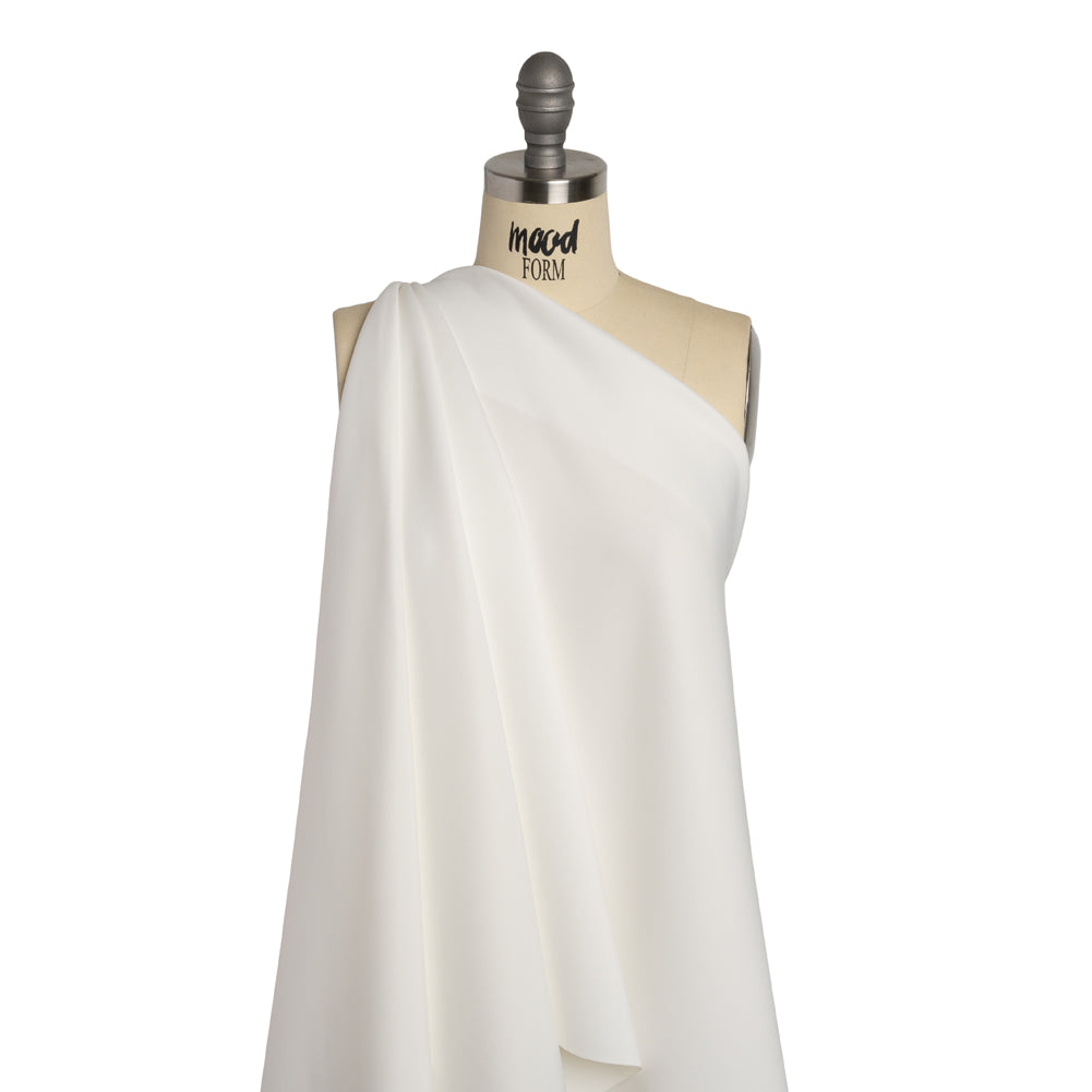 Stretch Polyester Scuba Knit - Ivory - Designer Deadstock Stretch Polyester Scuba Knit - Ivory - Designer Deadstock
