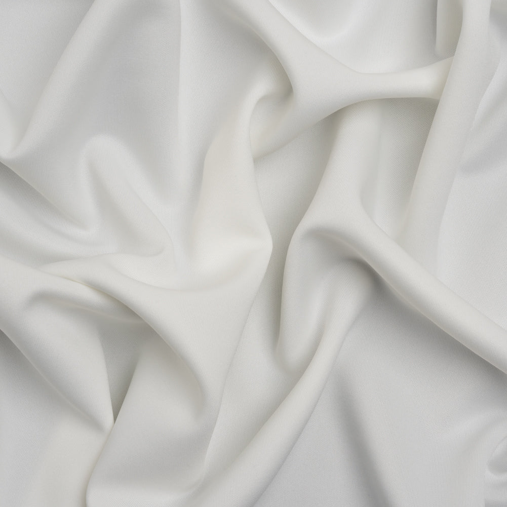 Stretch Polyester Scuba Knit - Ivory - Designer Deadstock Stretch Polyester Scuba Knit - Ivory - Designer Deadstock