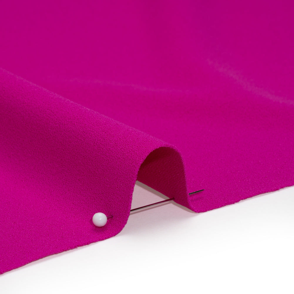 Stretch Polyester Crepe Double Knit - Magenta Pink - Designer Deadstock Stretch Polyester Crepe Double Knit - Magenta Pink - Designer Deadstock