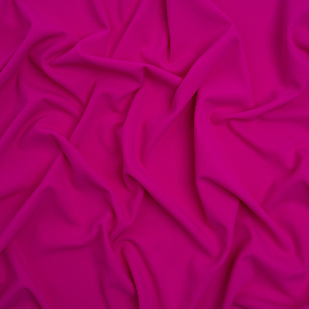 Stretch Polyester Crepe Double Knit - Magenta Pink - Designer Deadstock Stretch Polyester Crepe Double Knit - Magenta Pink - Designer Deadstock
