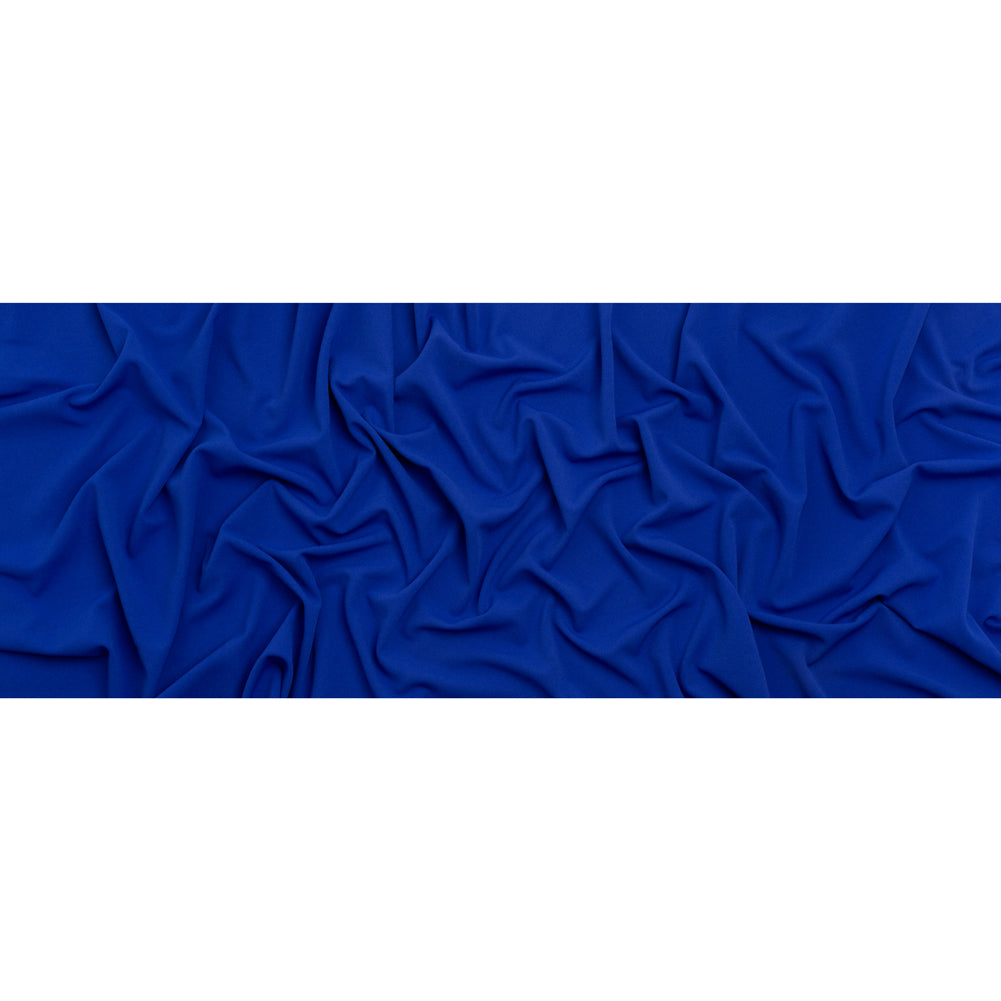 Stretch Polyester Crepe Double Knit - Cobalt Blue - Designer Deadstock Stretch Polyester Crepe Double Knit - Cobalt Blue - Designer Deadstock