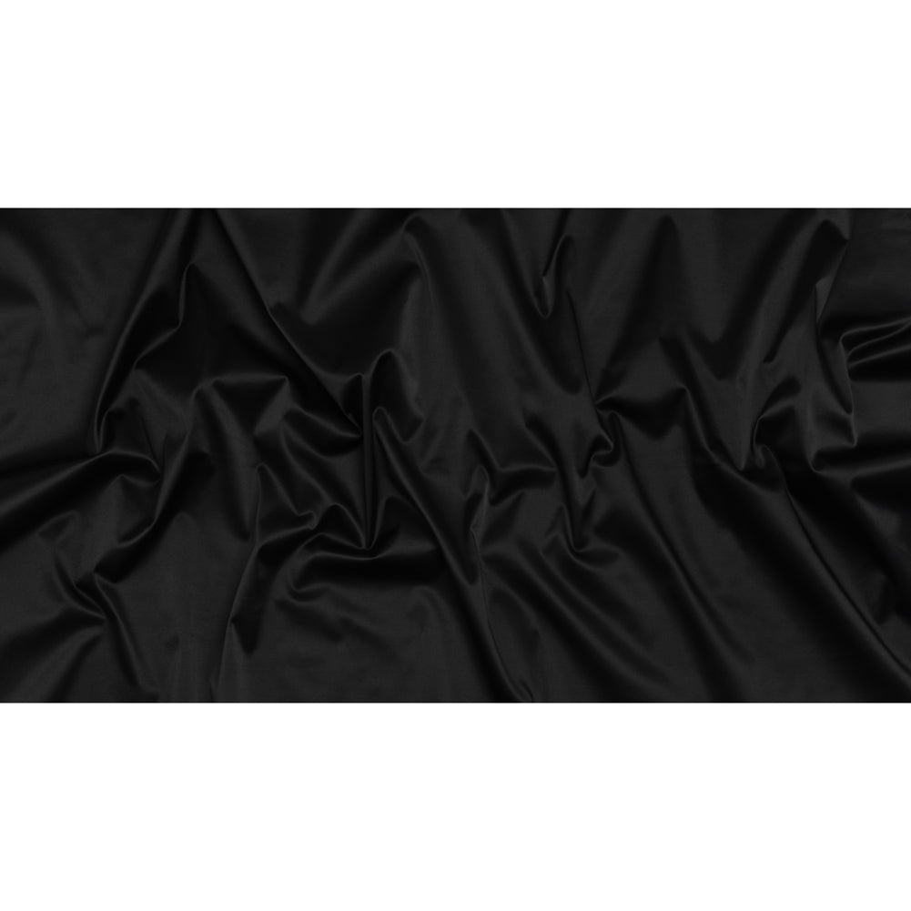 Stretch Polyester and Cotton Sateen - Black Stretch Polyester and Cotton Sateen - Black