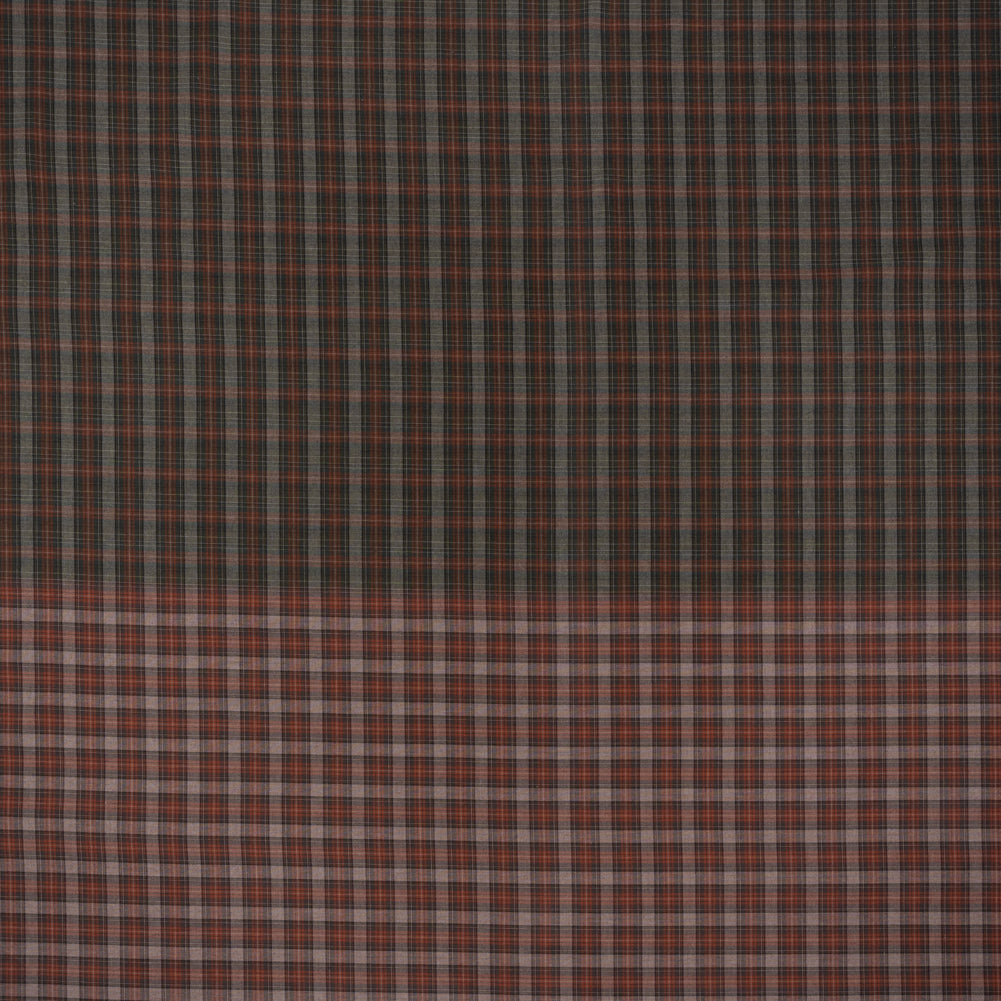 Cotton Shirting Panel - Red and Green Plaid - Deadstock Cotton Shirting Panel - Red and Green Plaid - Deadstock