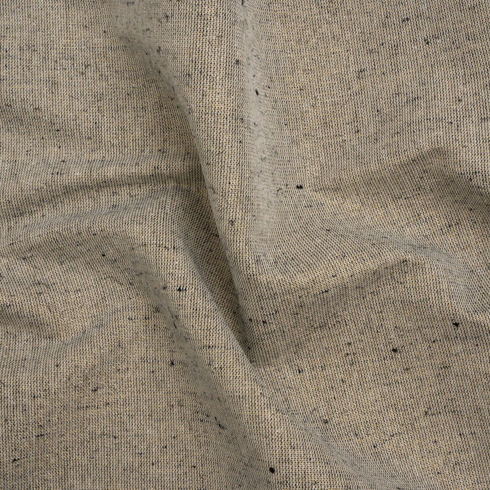 Heavyweight Metallic Linen Woven - White, Black and Gold Heavyweight Metallic Linen Woven - White, Black and Gold