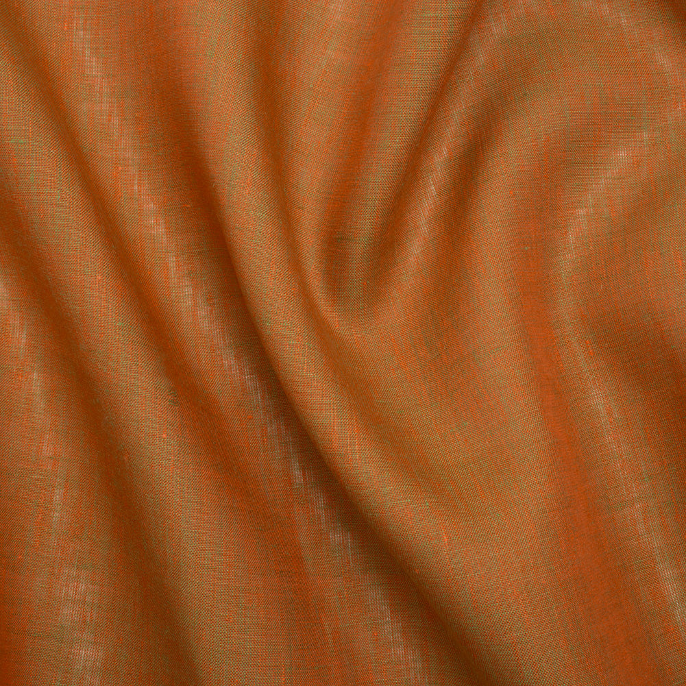 Two-Tone Medium Weight Linen Woven - Orange and Lime Green Two-Tone Medium Weight Linen Woven - Orange and Lime Green