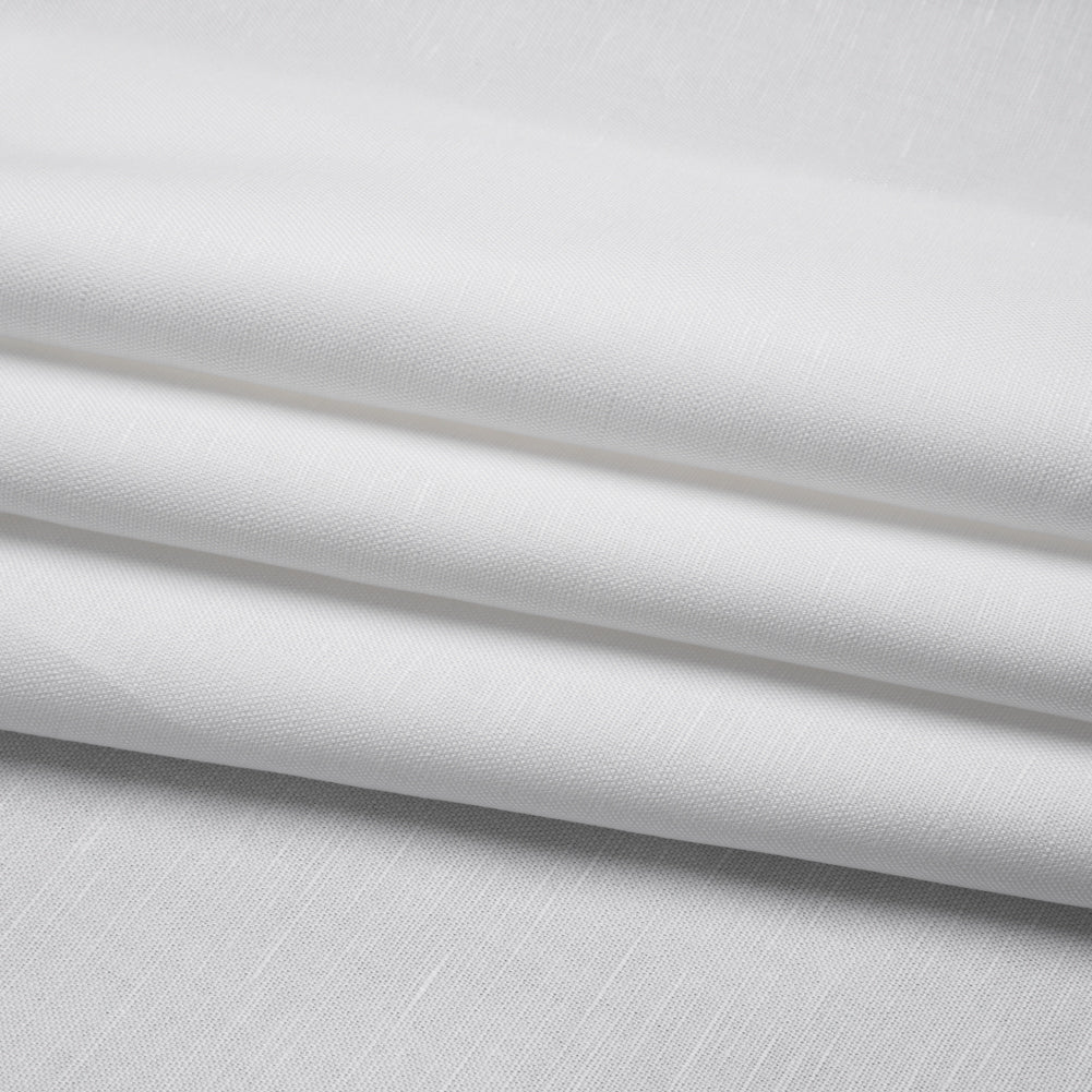 Medium Weight Linen and Cotton Woven - White Folded Medium Weight Linen and Cotton Woven - White Folded