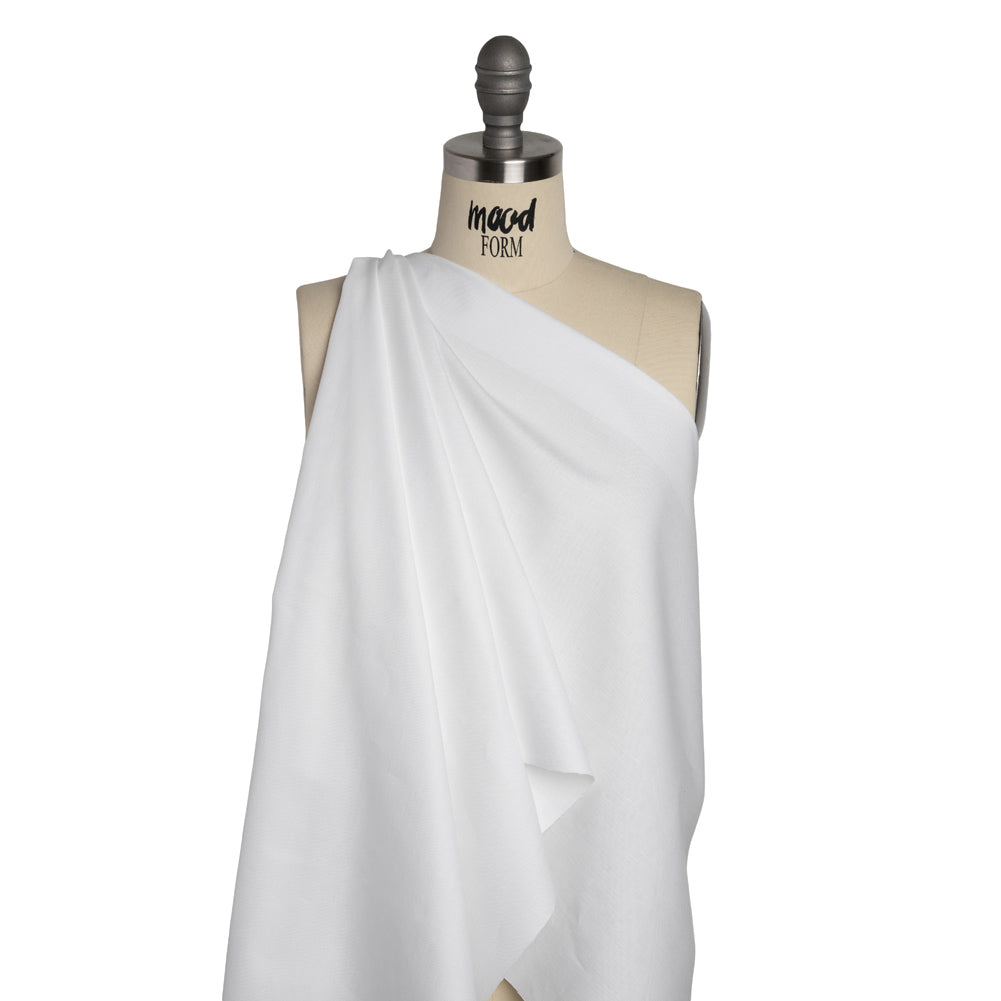 Medium Weight Linen and Cotton Woven - White Drape Medium Weight Linen and Cotton Woven - White Drape