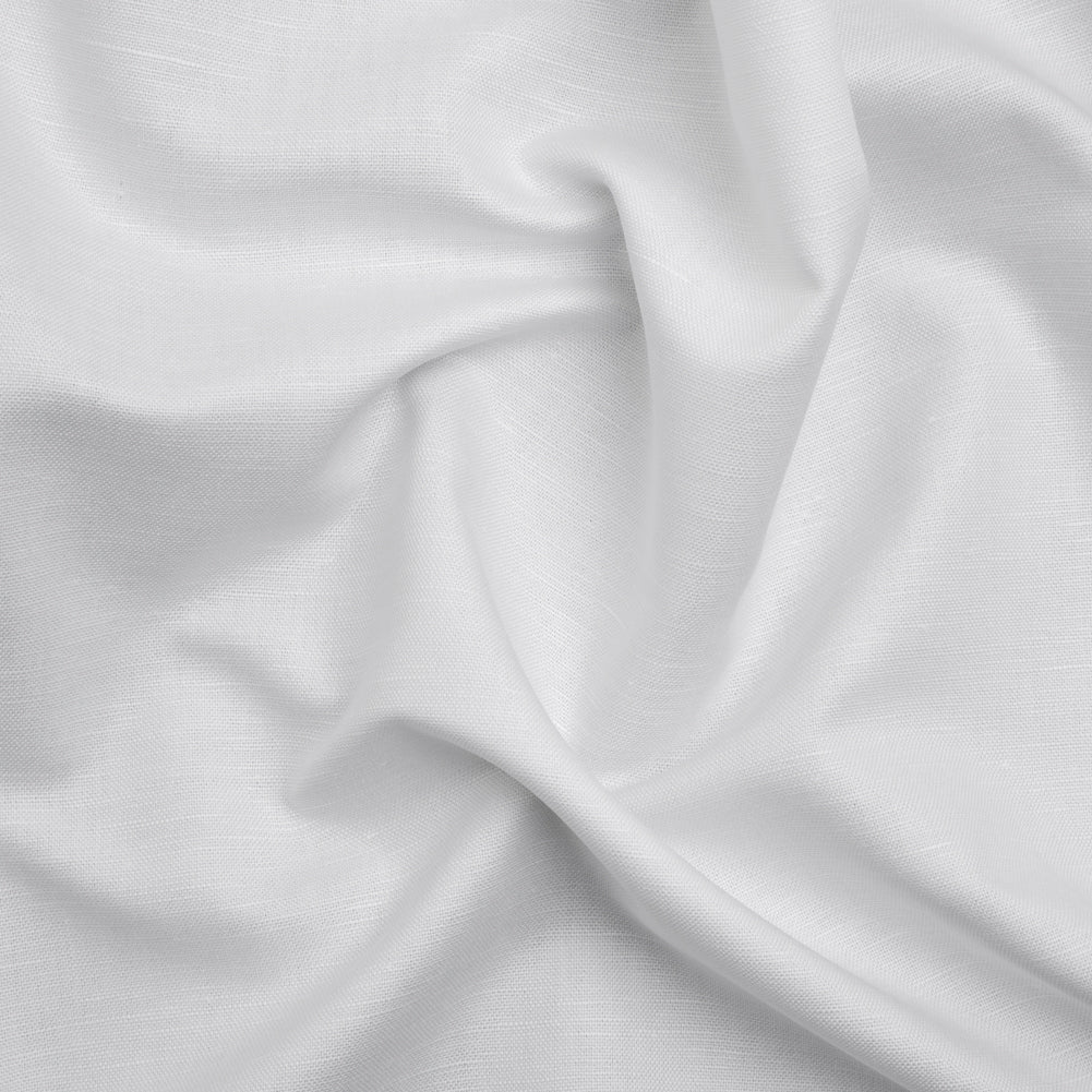 Medium Weight Linen and Cotton Woven - White Medium Weight Linen and Cotton Woven - White
