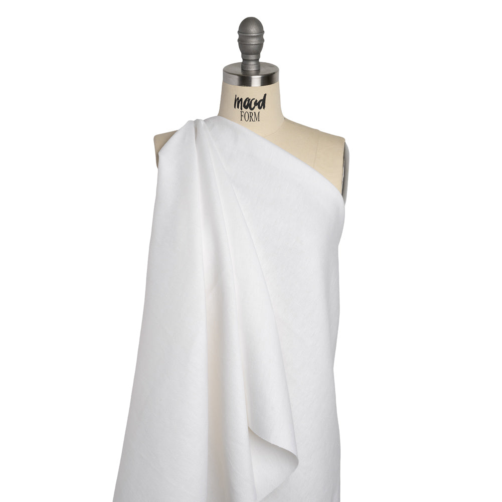 Heavyweight Basketweave Linen Woven - Off-White Detail Heavyweight Basketweave Linen Woven - Off-White Detail
