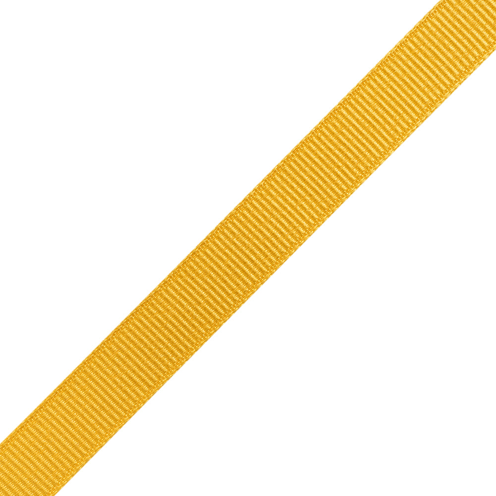 Grosgrain Ribbon - 10mm - Yellow - Folded Grosgrain Ribbon - 10mm - Yellow - Folded