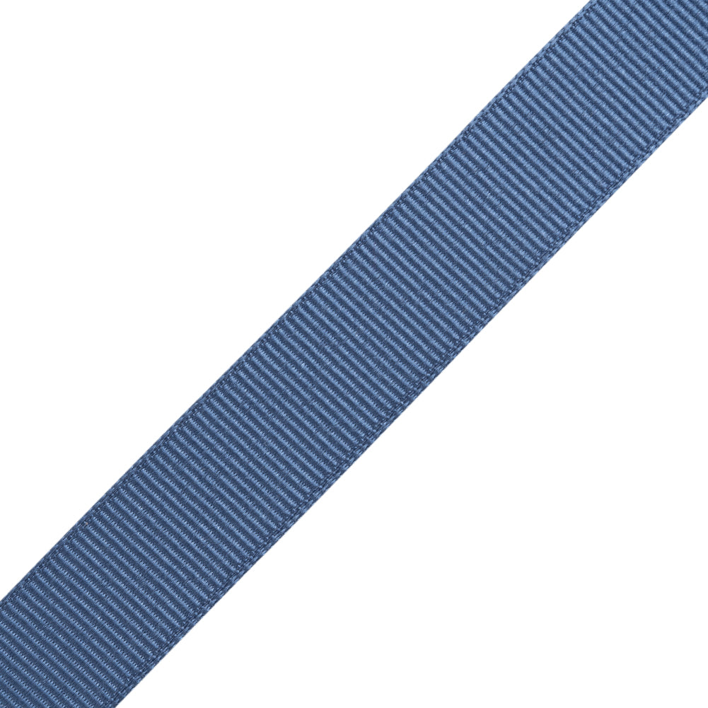 Grosgrain Ribbon - 15mm - Light Navy - Folded Grosgrain Ribbon - 15mm - Light Navy - Folded