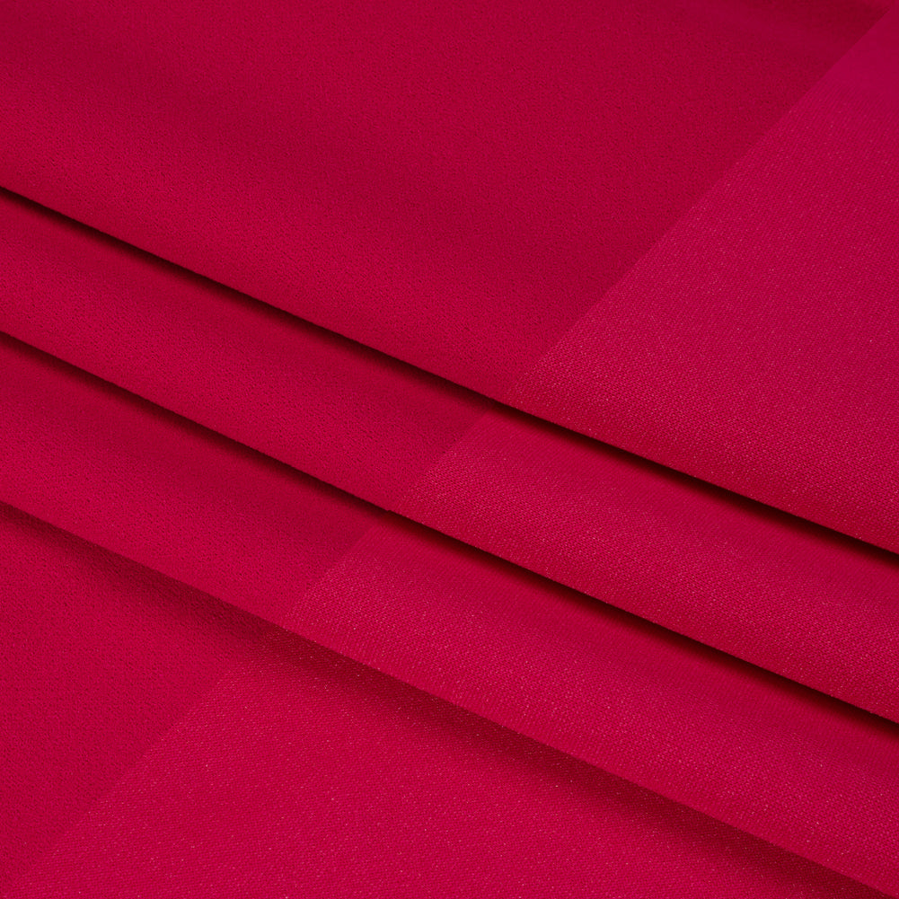 Stretch Polyester Crepe Double Knit - Dragon Fruit Pink - Designer Deadstock Stretch Polyester Crepe Double Knit - Dragon Fruit Pink - Designer Deadstock