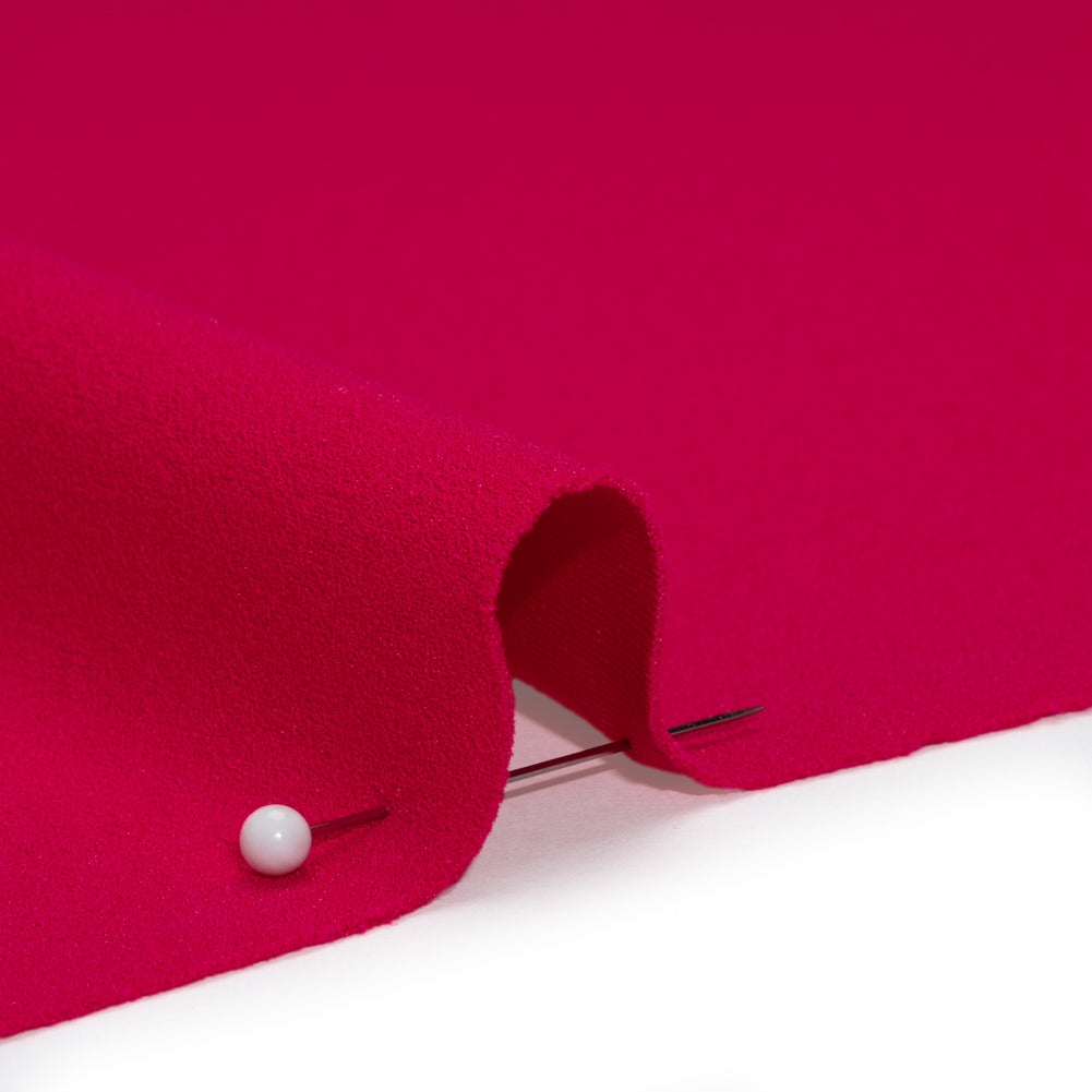Stretch Polyester Crepe Double Knit - Dragon Fruit Pink - Designer Deadstock Stretch Polyester Crepe Double Knit - Dragon Fruit Pink - Designer Deadstock