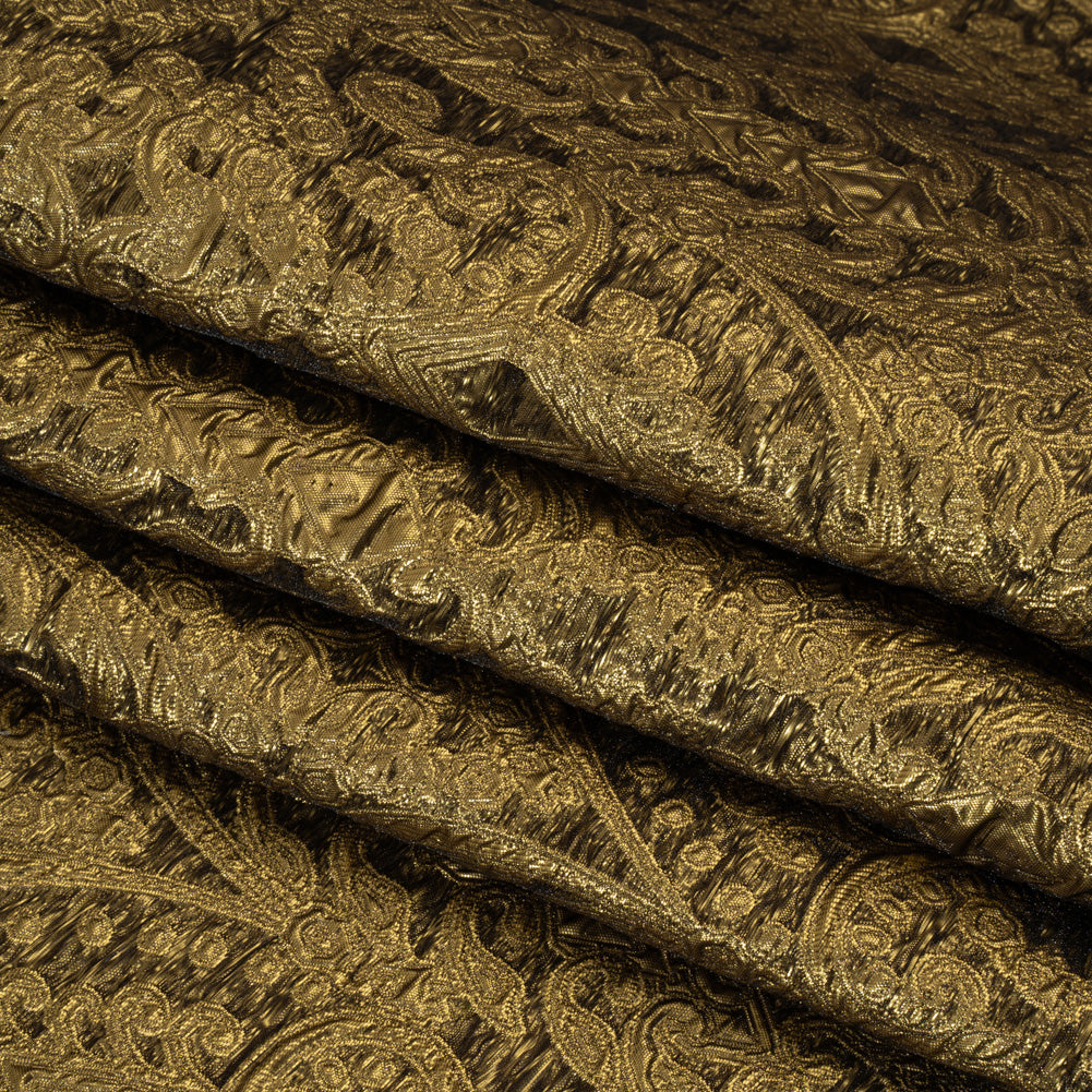 Metallic Luxury Brocade - Bright Gold Fancy Chandeliers Metallic Luxury Brocade - Bright Gold Fancy Chandeliers