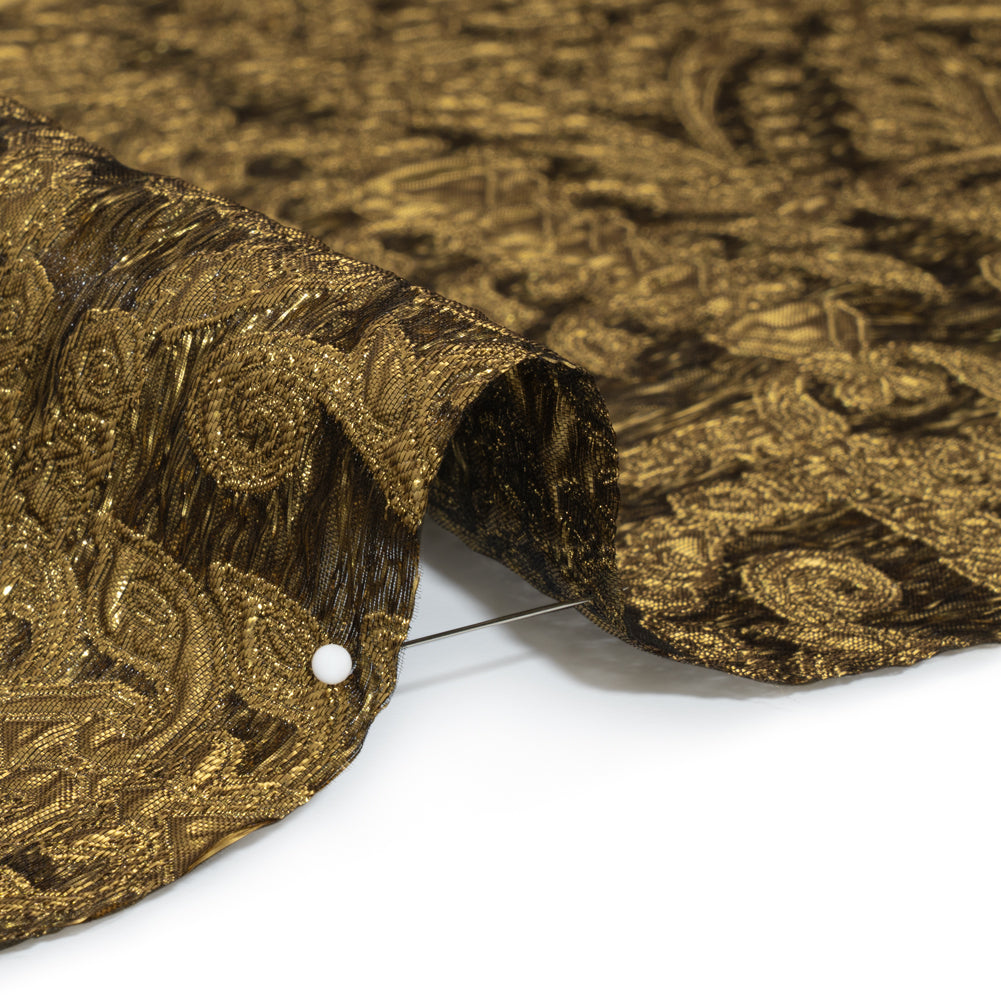Metallic Luxury Brocade - Bright Gold Fancy Chandeliers Metallic Luxury Brocade - Bright Gold Fancy Chandeliers