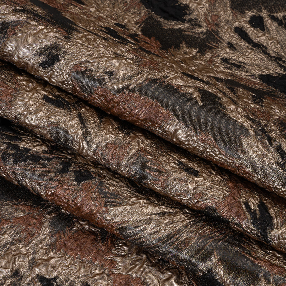 Metallic Luxury Brocade - Pink, Rose Gold and Black Abstract Flora Metallic Luxury Brocade - Pink, Rose Gold and Black Abstract Flora