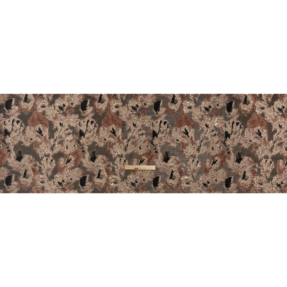Metallic Luxury Brocade - Pink, Rose Gold and Black Abstract Flora Metallic Luxury Brocade - Pink, Rose Gold and Black Abstract Flora