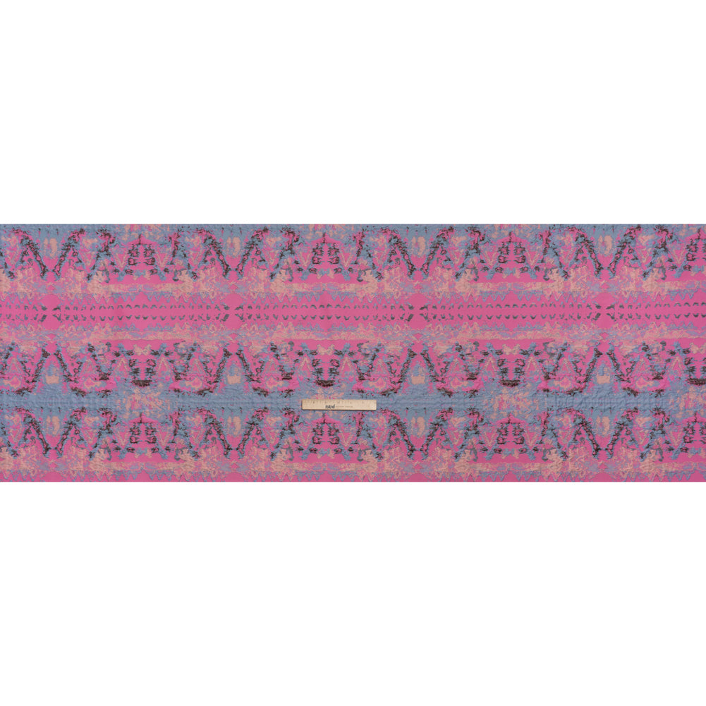 Metallic Luxury Brocade - Pink, Periwinkle and Peach Rorschach Stripes Metallic Luxury Brocade - Pink, Periwinkle and Peach Rorschach Stripes