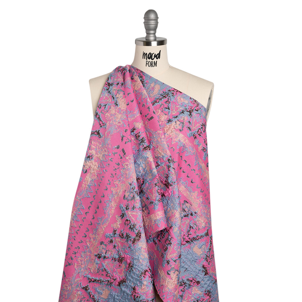 Metallic Luxury Brocade - Pink, Periwinkle and Peach Rorschach Stripes Metallic Luxury Brocade - Pink, Periwinkle and Peach Rorschach Stripes