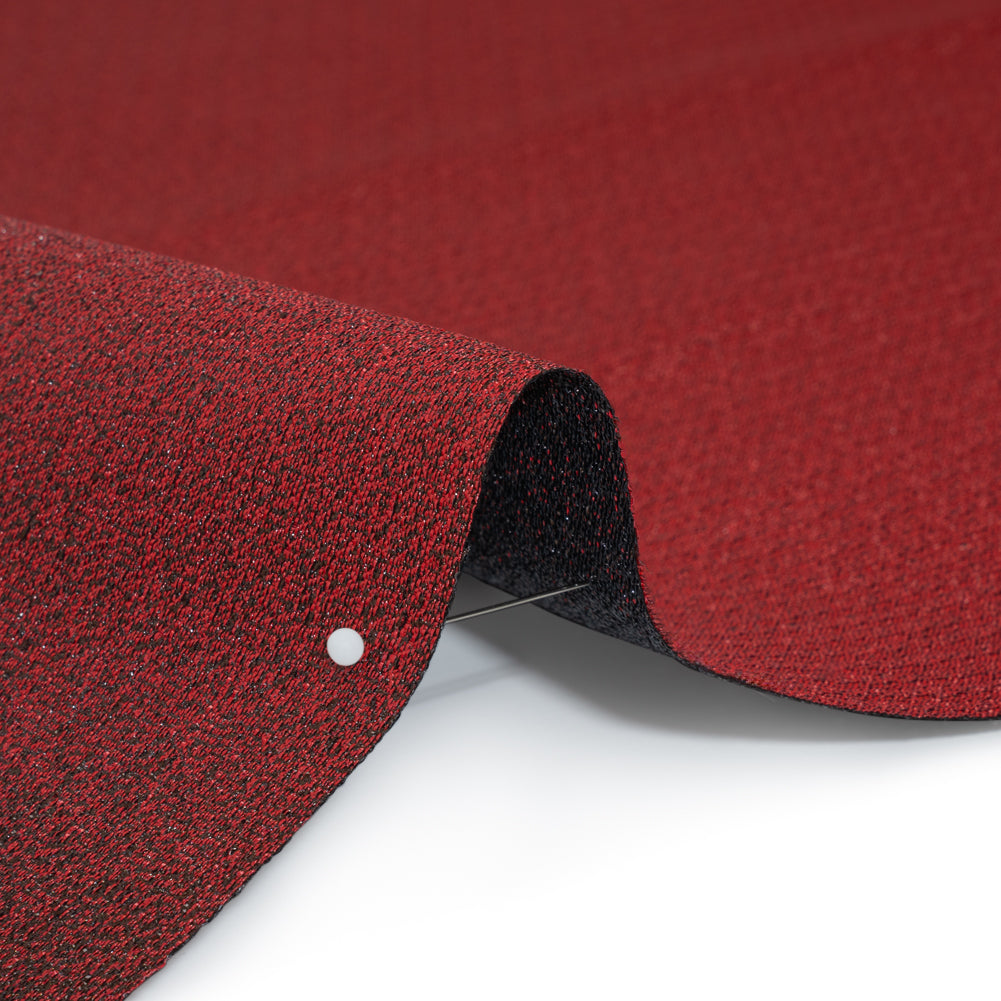 Metallic Luxury Brocade - Red and Black Crackled Ombre Metallic Luxury Brocade - Red and Black Crackled Ombre