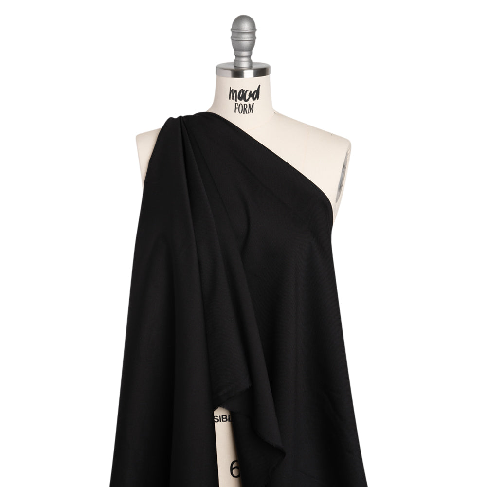 Wool Twill Suiting - Black - Deadstock Wool Twill Suiting - Black - Deadstock