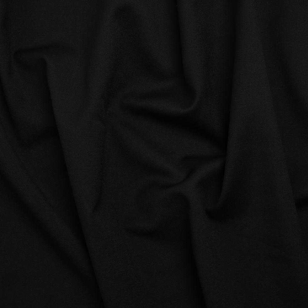 Wool Twill Suiting - Black - Deadstock Wool Twill Suiting - Black - Deadstock