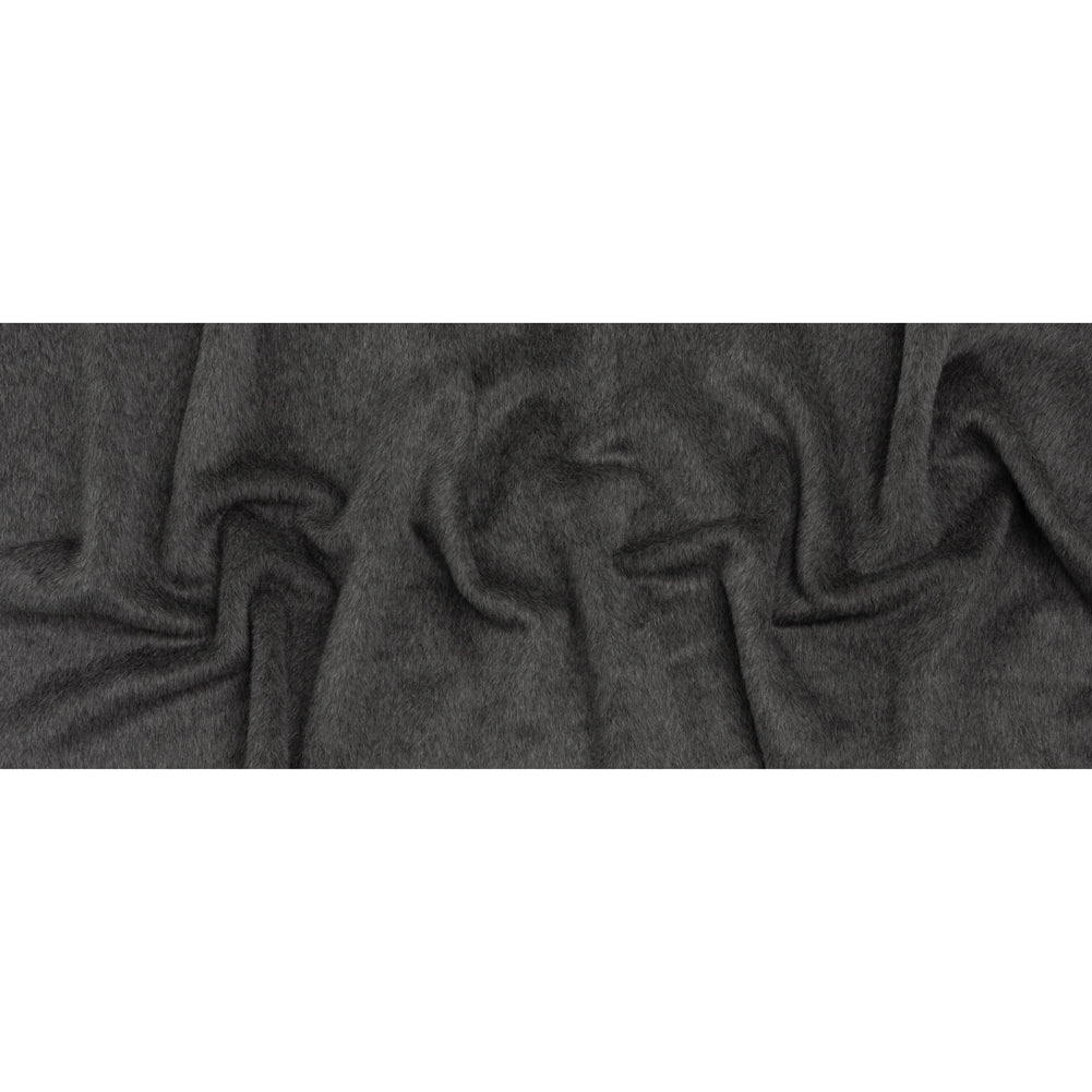 Alpaca Wool Coating Single Face - Charcoal Alpaca Wool Coating Single Face - Charcoal
