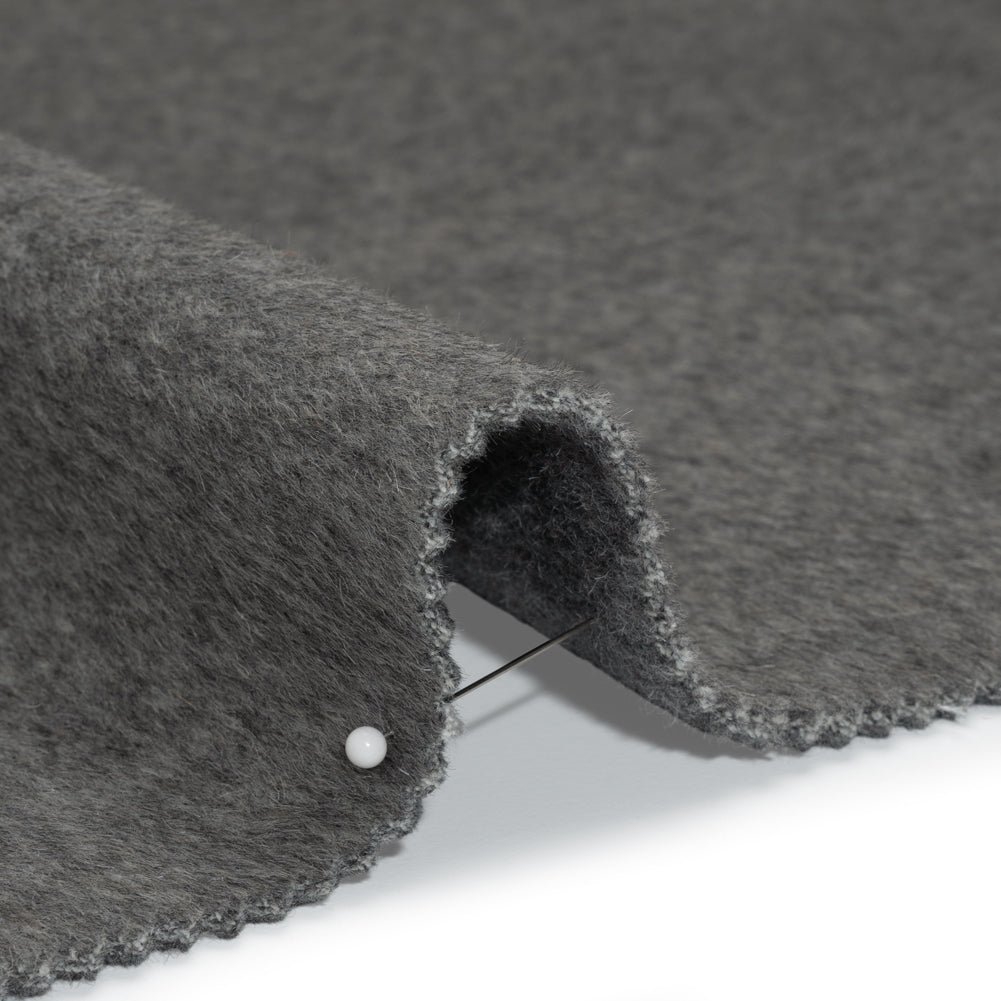 Alpaca Wool Coating Double Face - Medium Gray Alpaca Wool Coating Double Face - Medium Gray