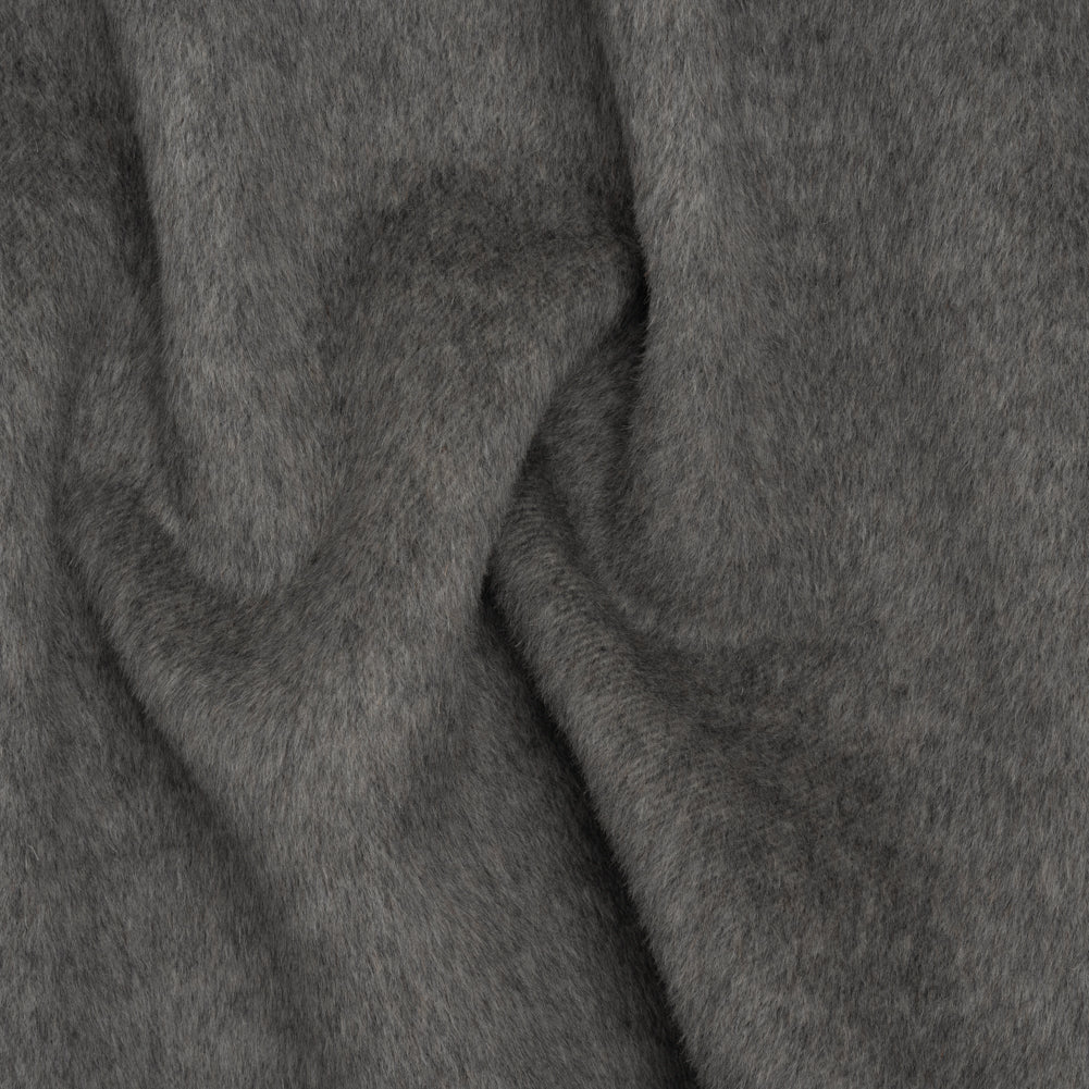 Alpaca Wool Coating Double Face - Medium Gray Alpaca Wool Coating Double Face - Medium Gray
