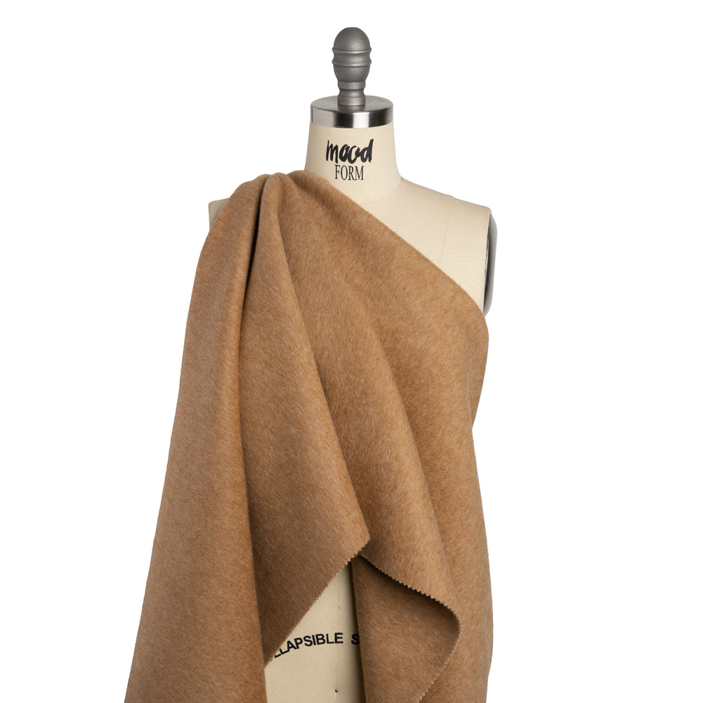 Alpaca Wool Coating Double Face - Brown Alpaca Wool Coating Double Face - Brown