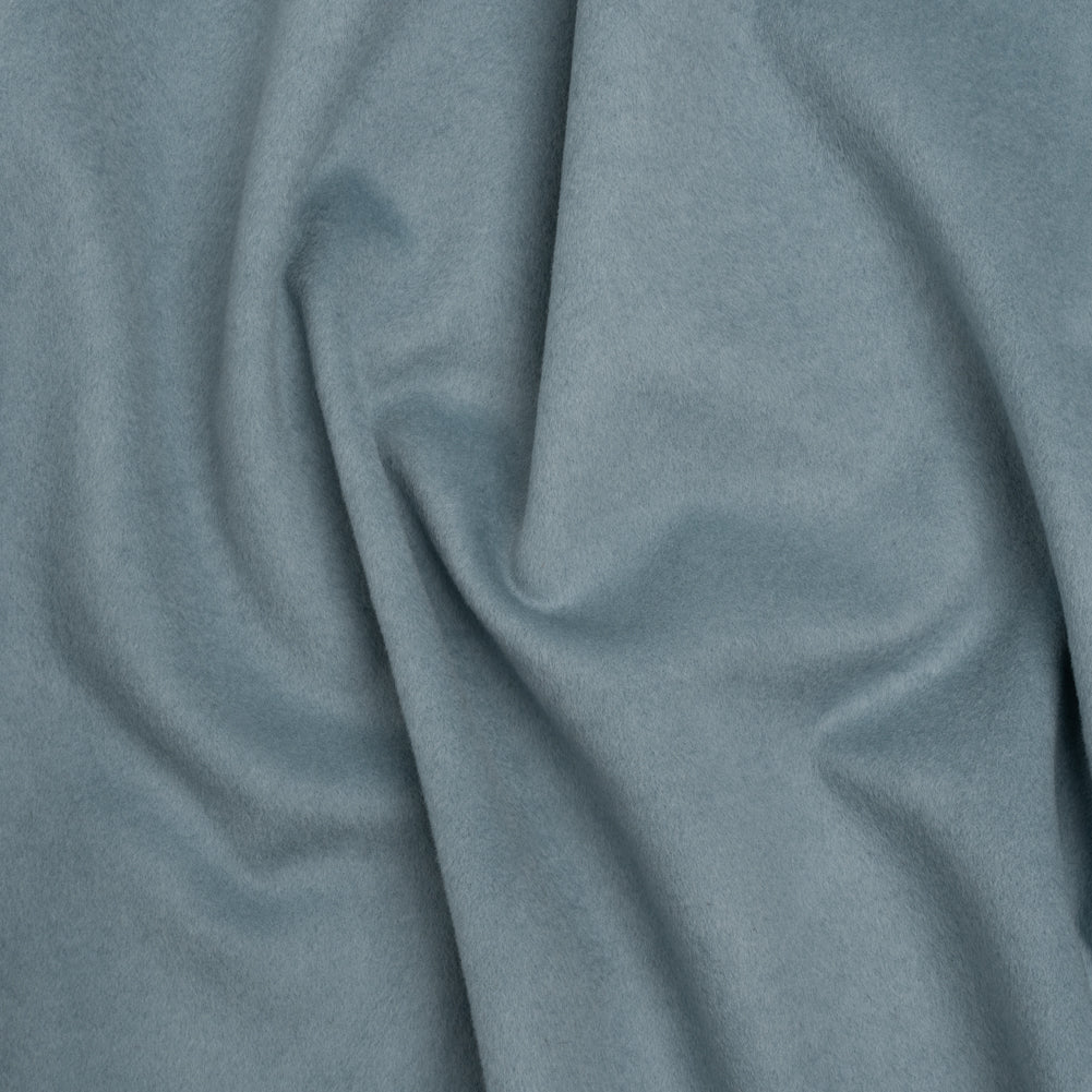Brushed Lightweight Wool Blend Coating - Light Blue - Ellamar Collection Brushed Lightweight Wool Blend Coating - Light Blue - Ellamar Collection