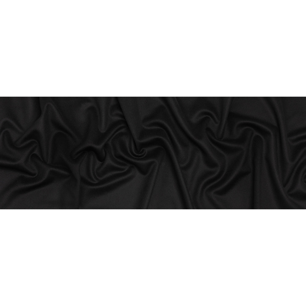 Heavy Brushed Wool Blend Twill Coating - Black Heavy Brushed Wool Blend Twill Coating - Black