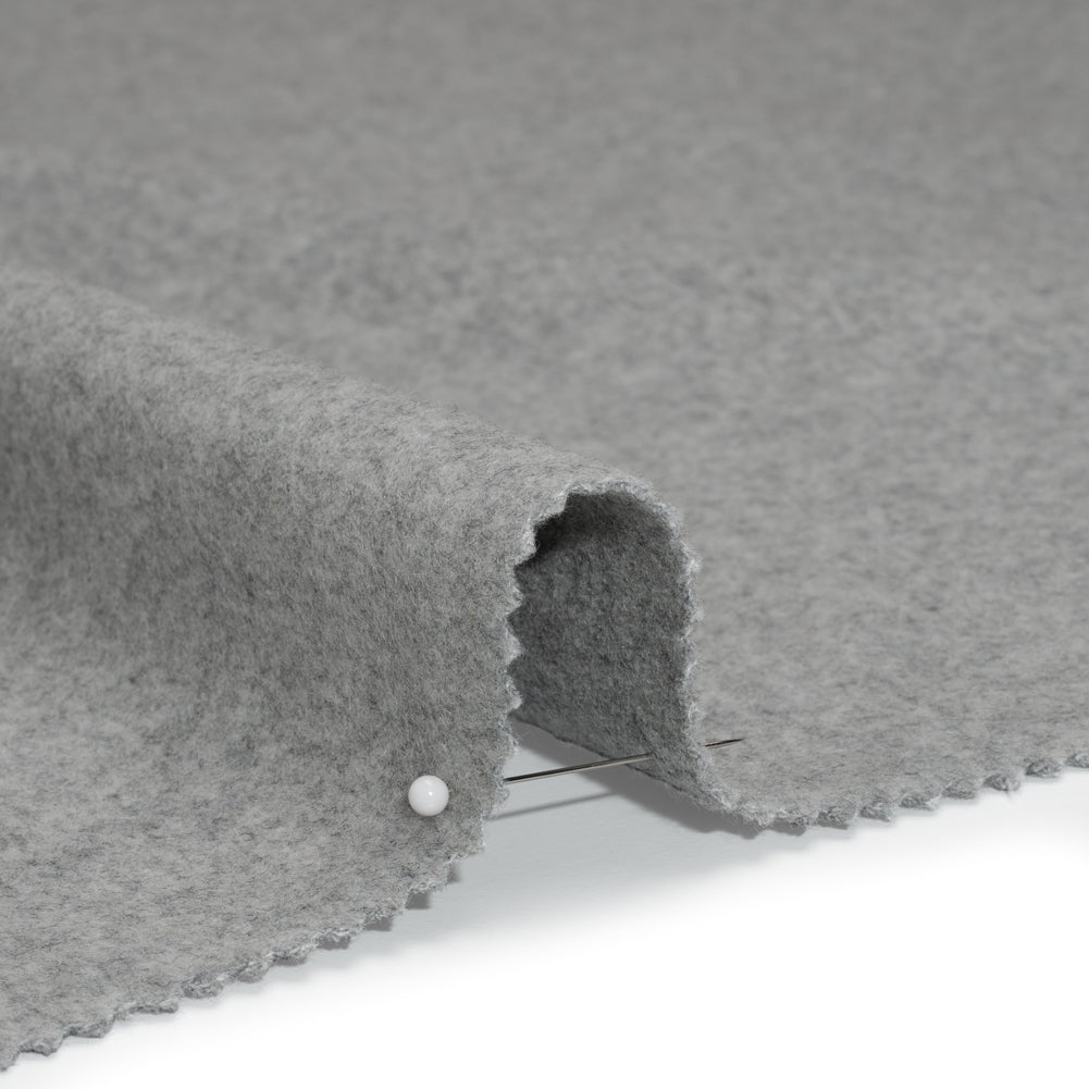 Brushed Wool Blend Coating - Light Gray - Emery Collection - Detail Brushed Wool Blend Coating - Light Gray - Emery Collection - Detail