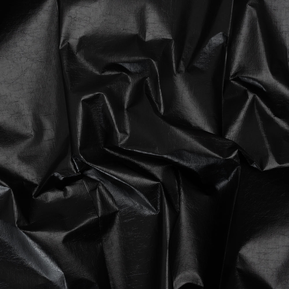 PU Coated Tyvek - Shiny Black PU Coated Tyvek - Shiny Black