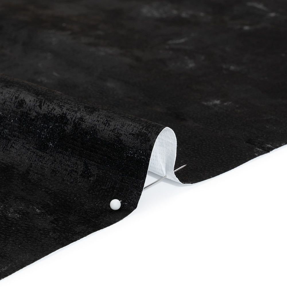 PU Coated Tyvek - Tactile Black Faux Leather Look - Detail PU Coated Tyvek - Tactile Black Faux Leather Look - Detail