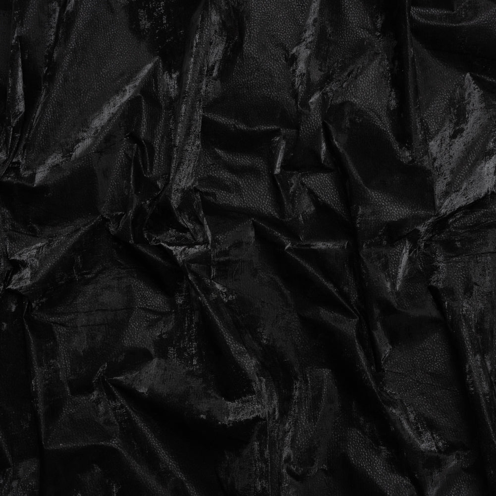 PU Coated Tyvek - Tactile Black Faux Leather Look PU Coated Tyvek - Tactile Black Faux Leather Look