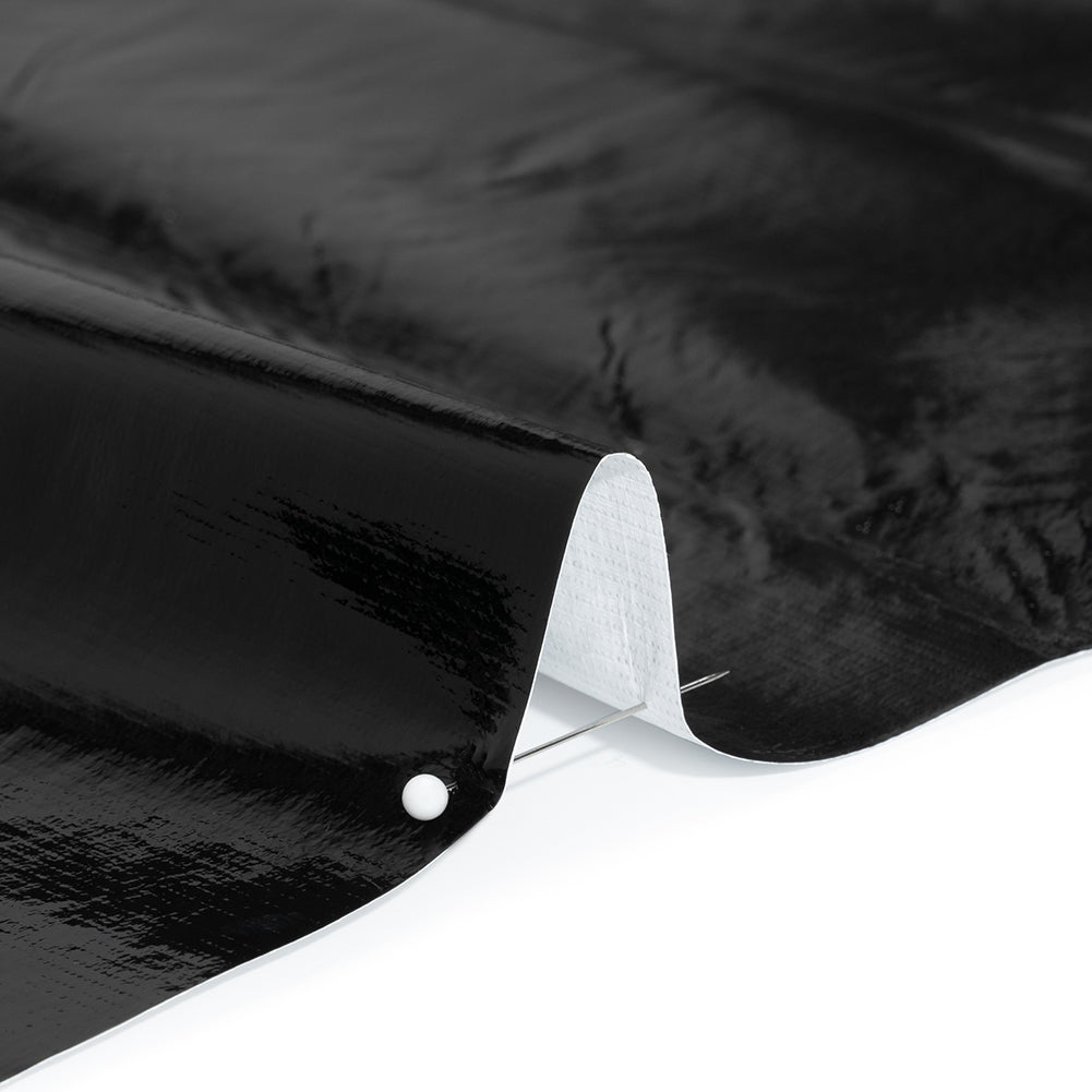 PU Coated Tyvek - Glossy Black - Detail PU Coated Tyvek - Glossy Black - Detail