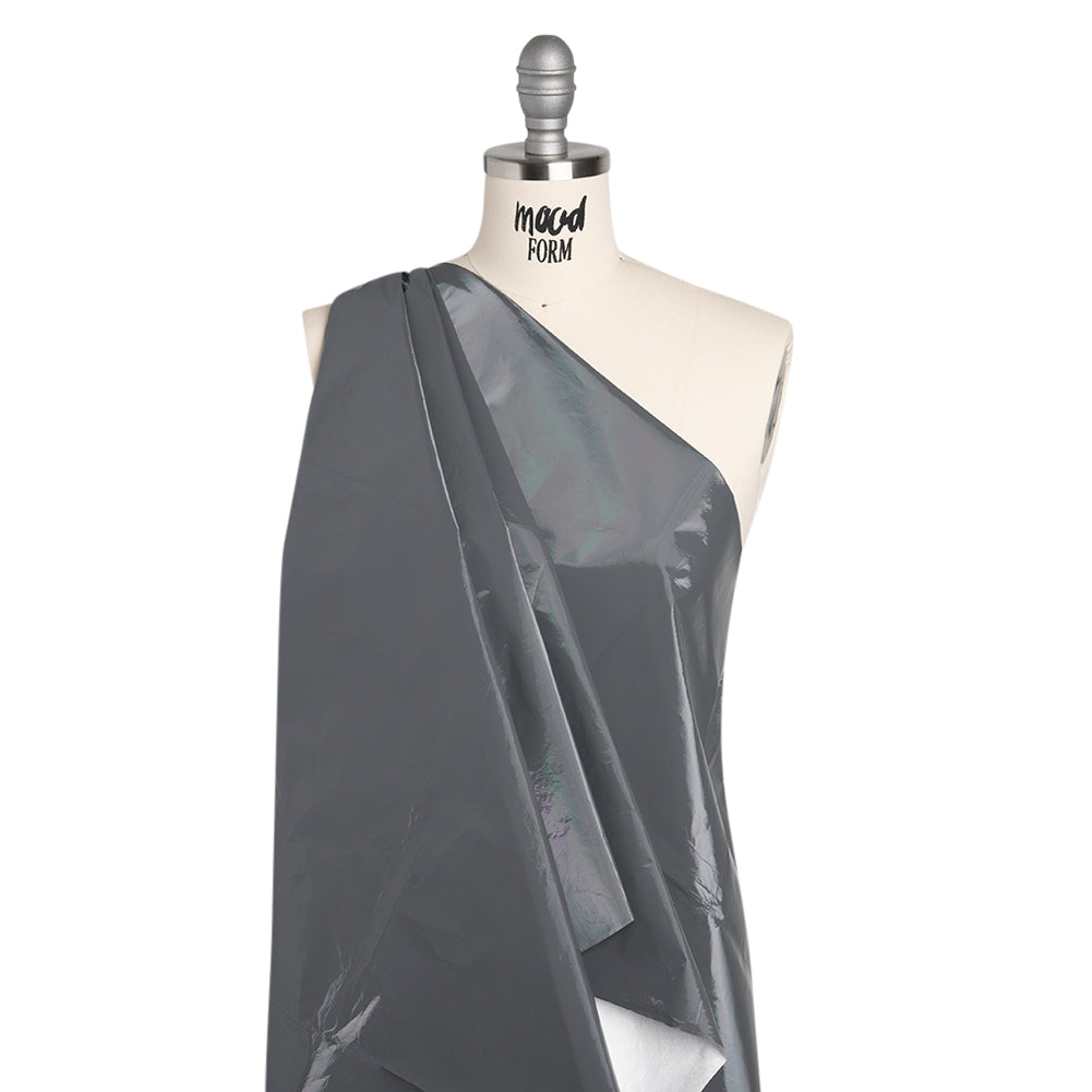 PU Coated Tyvek - Holographic Rainbow Glossy Gray PU Coated Tyvek - Holographic Rainbow Glossy Gray
