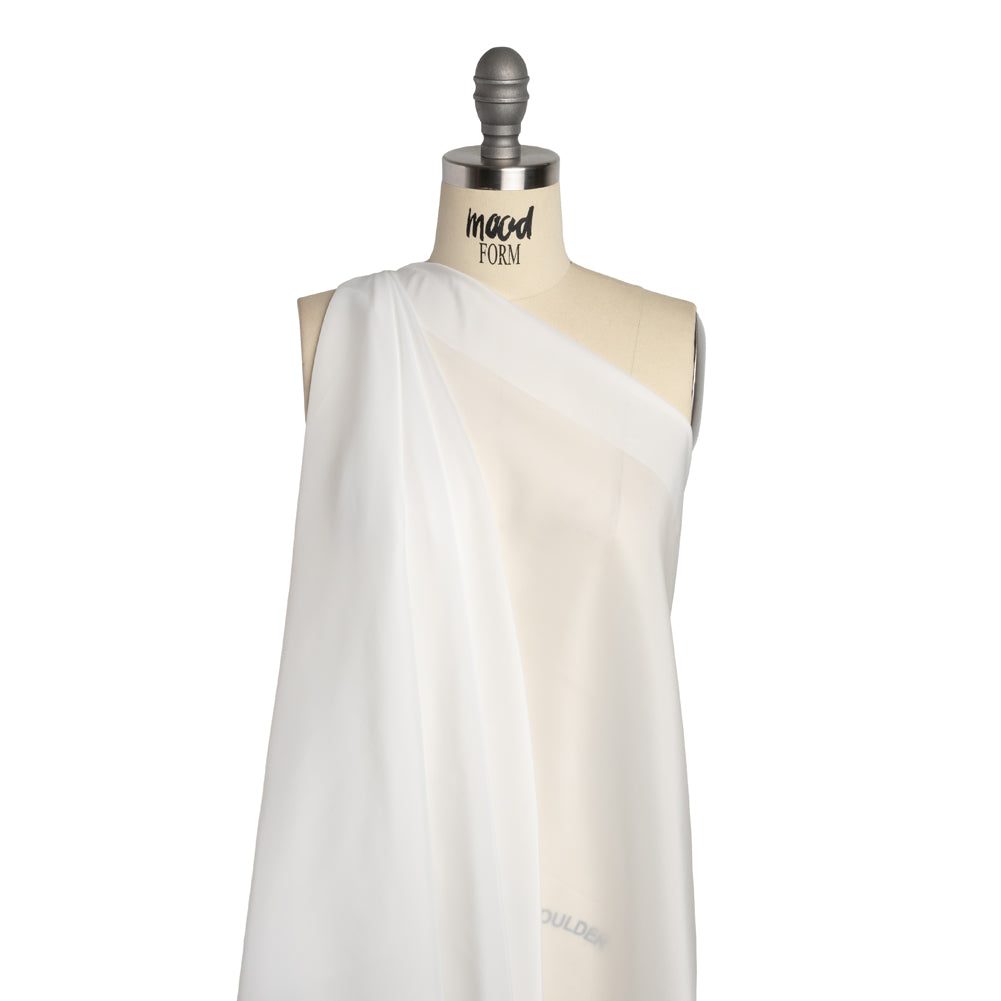 Stretch Polyester Twill Lining - White - Josephine Collection Stretch Polyester Twill Lining - White - Josephine Collection
